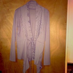 Ruffle wrap cardigan